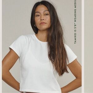 Jungmaven tiny tee in color washed white